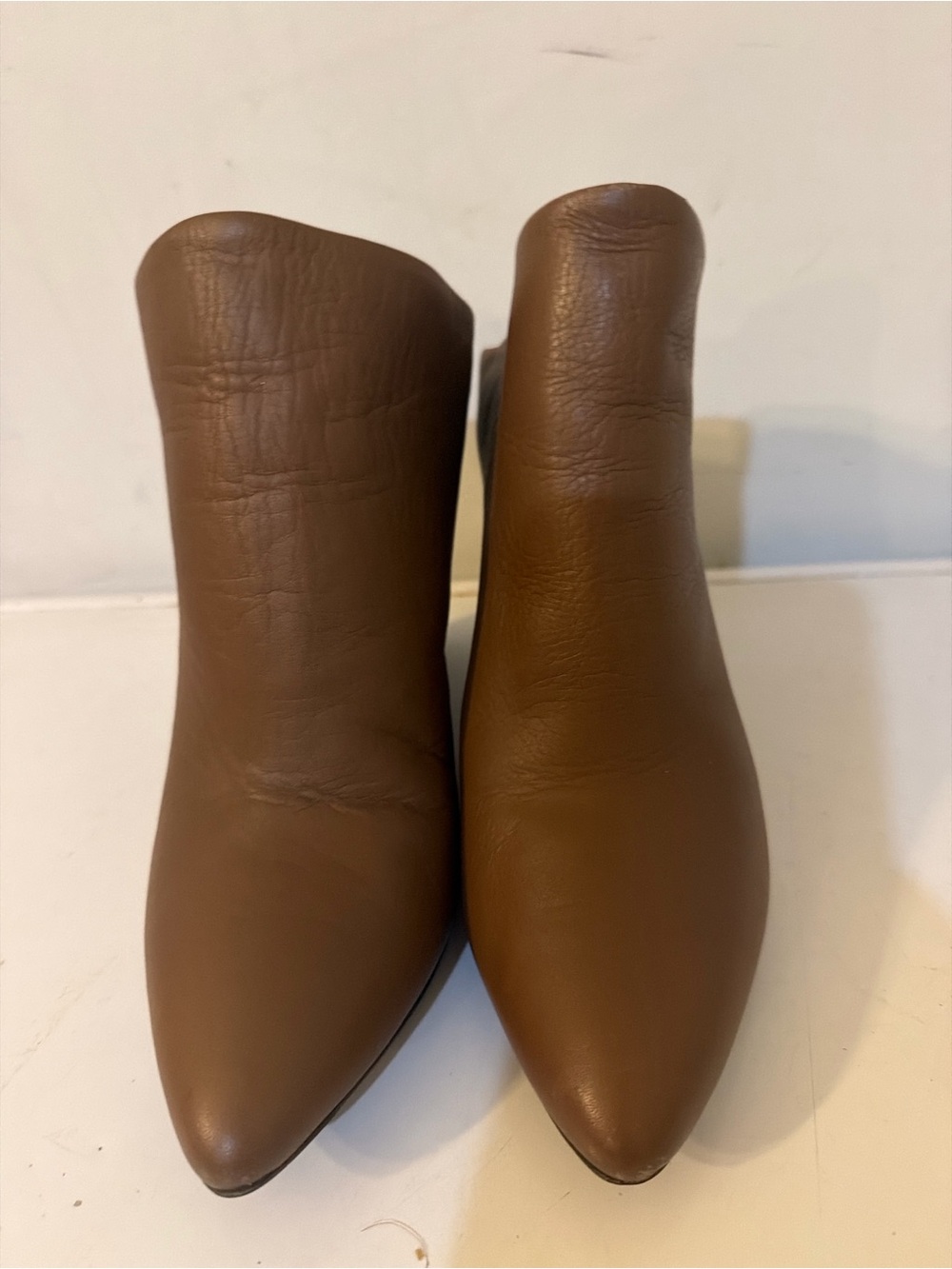 Vince  brown Vail Leather Mule Truffle Wedges Size 7